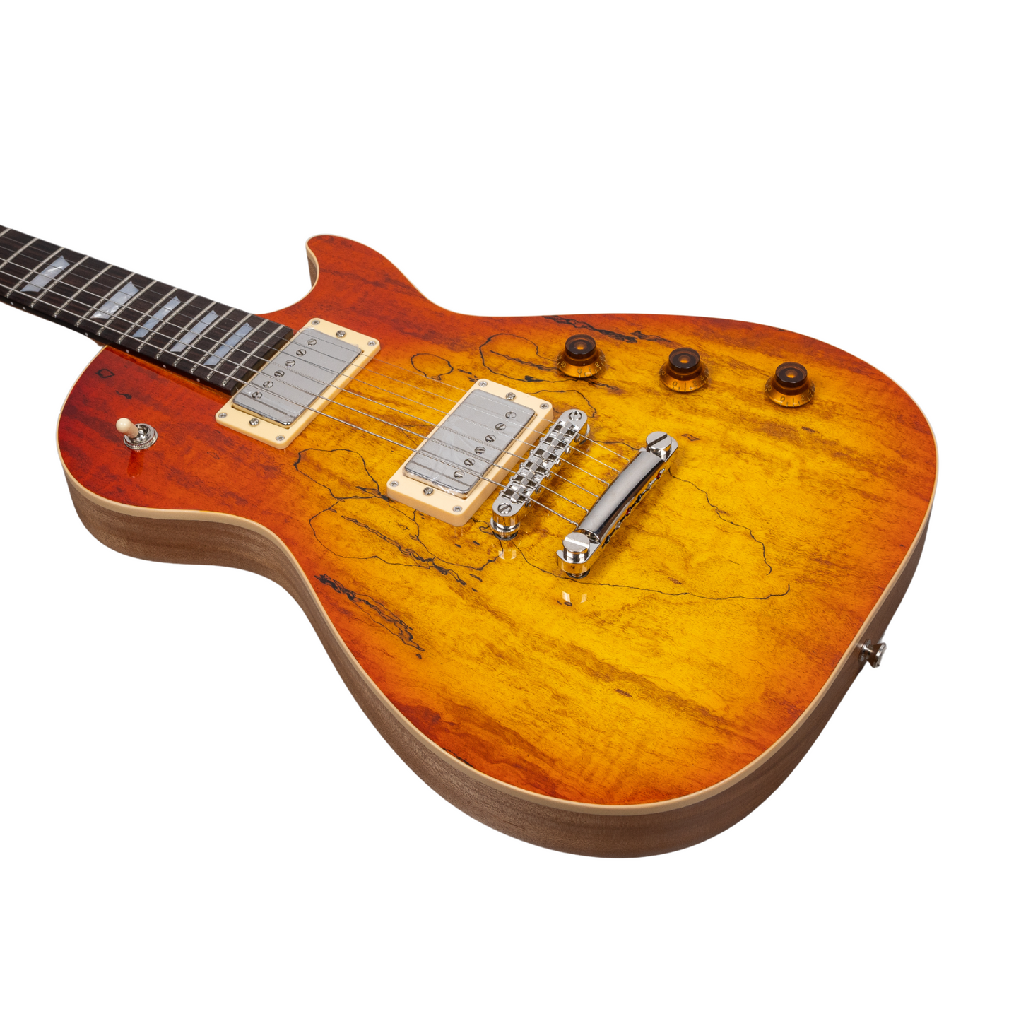 AURORA CUSTOM MP2 GUITAR-X PICKUP SWAPPING - WHISKERBURST #32346 (INCLUDES FREE HISCOX HARDCASE)