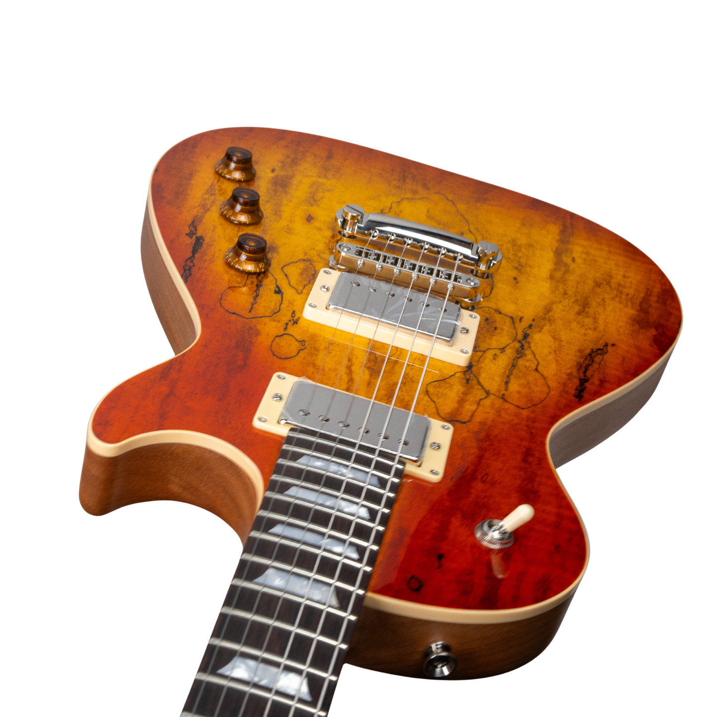 AURORA CUSTOM MP2 GUITAR-X PICKUP SWAPPING - WHISKERBURST #32346 (INCLUDES FREE HISCOX HARDCASE)