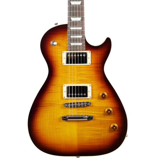 AURORA CUSTOM MP2 GUITAR-X PICKUP SWAPPING - BURNT WHISKERBURST #32340 (INCLUDES FREE HISCOX HARDCASE)