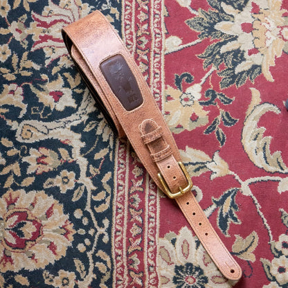 Deluxe 'Whiskerbucker' Genuine Leather Strap - Light Brown