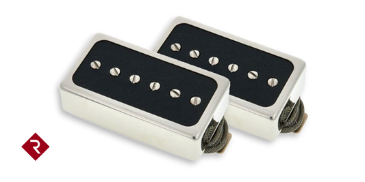 Lollar Novel 90 Humbucker Sized P-90 Single Coil Set Matte Black with Relish Mount