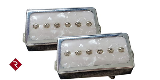 Lollar Novel 90 Humbucker Sized P-90 Single Coil Set Pearl with Relish Mount